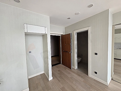 Modern daire giriş kapısı ve aydınlatması