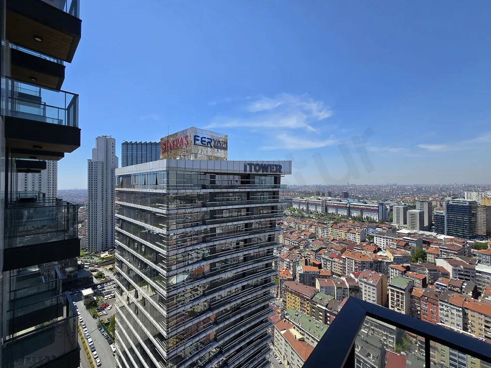 Şişli İstanbul'da yüksek kattan panoramik şehir manzarası