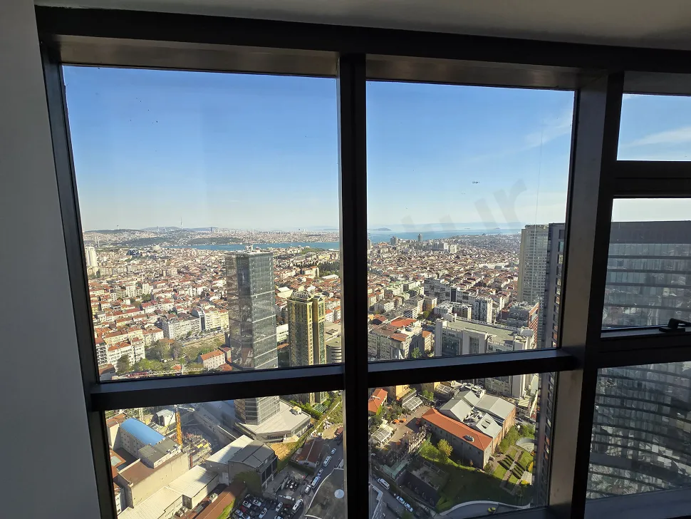 İstanbul Boğazı ve şehir panoraması manzarası