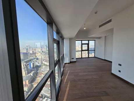 Şişli'de yer alan modern bir rezidans dairenin ferah ve aydınlık yatak odası görseli.