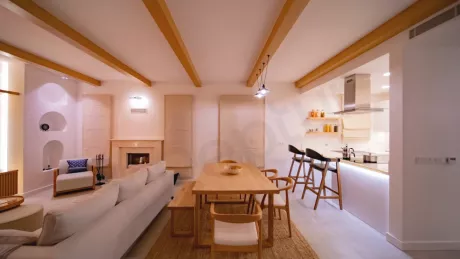 Şık yemek odası görseli.