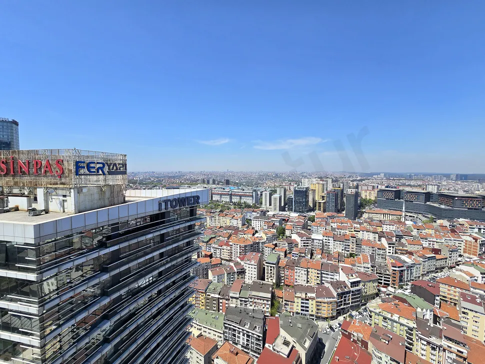 Şişli İstanbul'un geniş şehir manzarası ve modern yerleşim alanı görünümü.