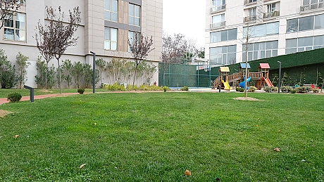 Eşyalı dairenin bahçe görseli.