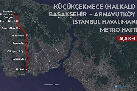 Halkalı – İstanbul Havalimanı metro hattının (M11 metro hattı) tamamı 2026 yılında açılacak